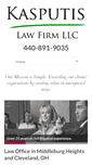 Mobile Screenshot of kasputislaw.com